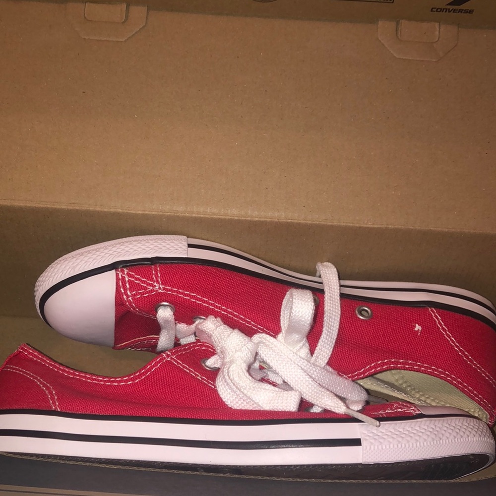 Womens Red varsity slip on Converse